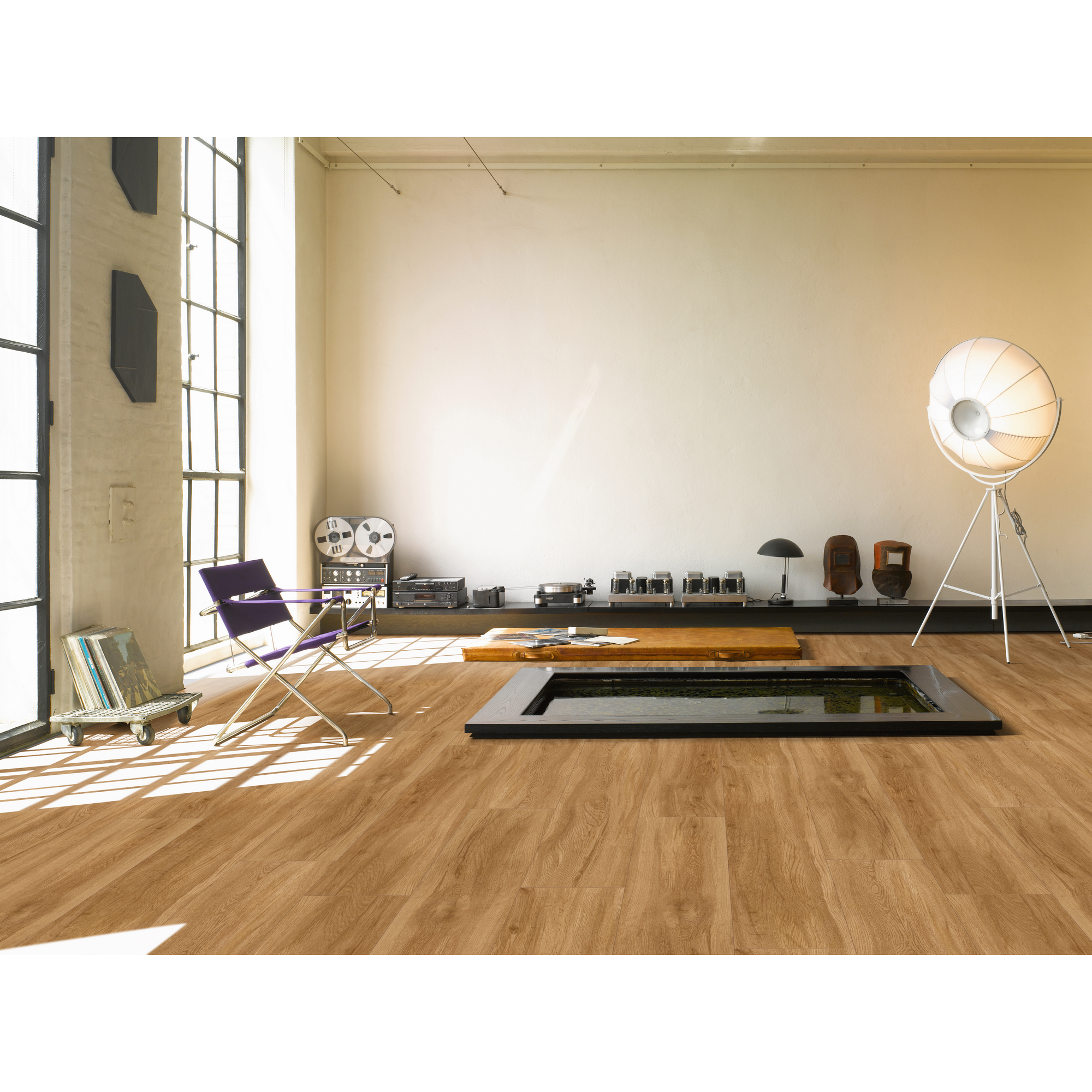 Vinylboden 'Basic 5.3' Eiche Sierra Natur braun 5,3 mm + product picture