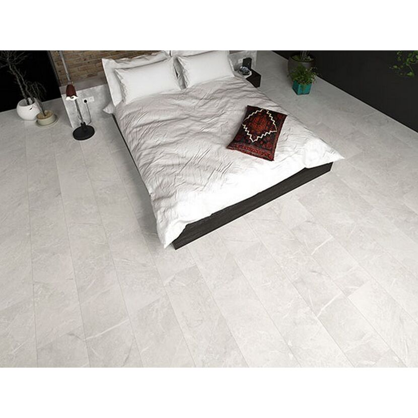 Laminat Granit weiss NK32/8 mm WR in Schlafzimmer