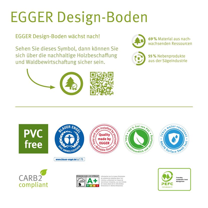 EGGER Designboden Qualitätssiegel