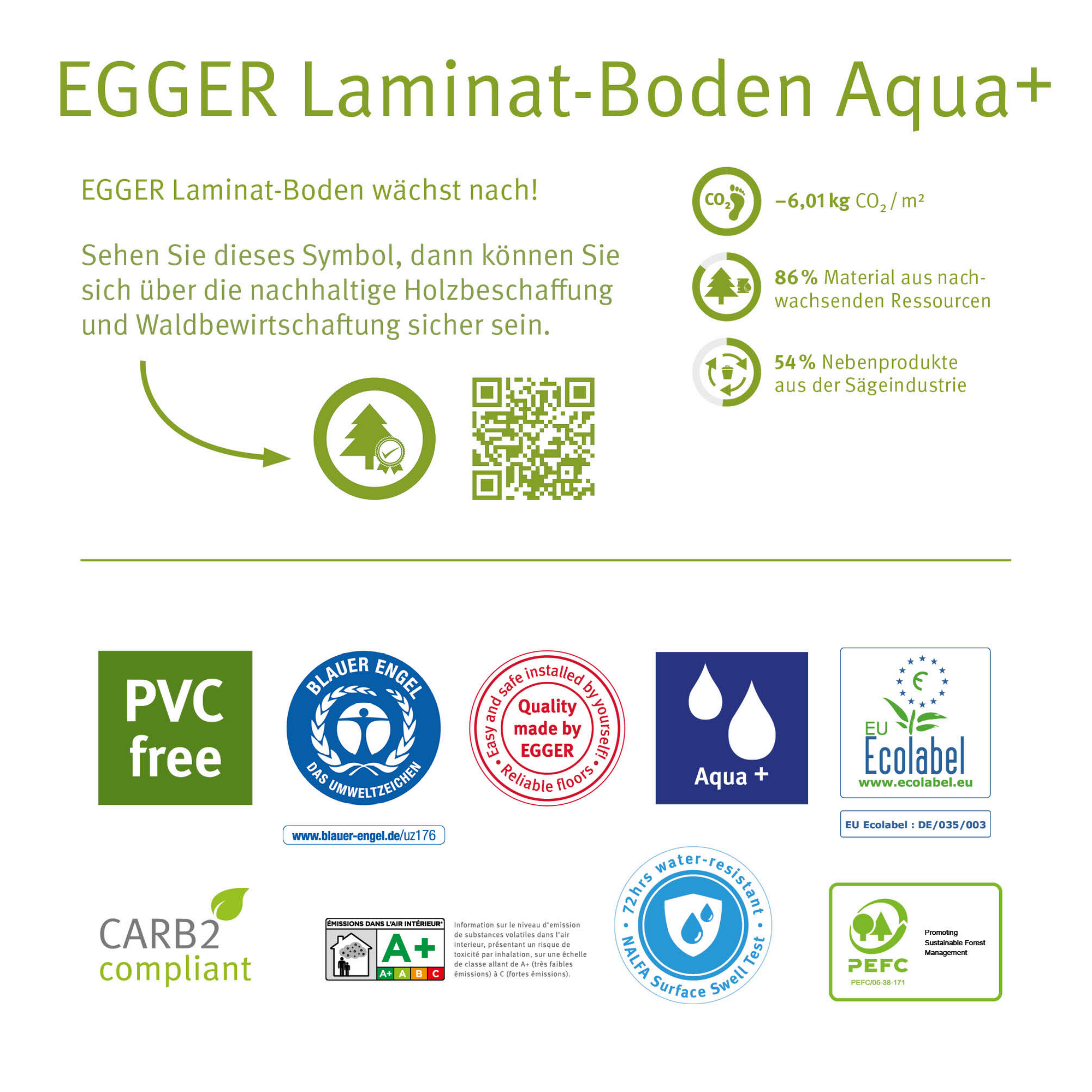 Laminat 'Home Aqua+' EHL103 Brook Eiche honig braun 8 mm + product picture