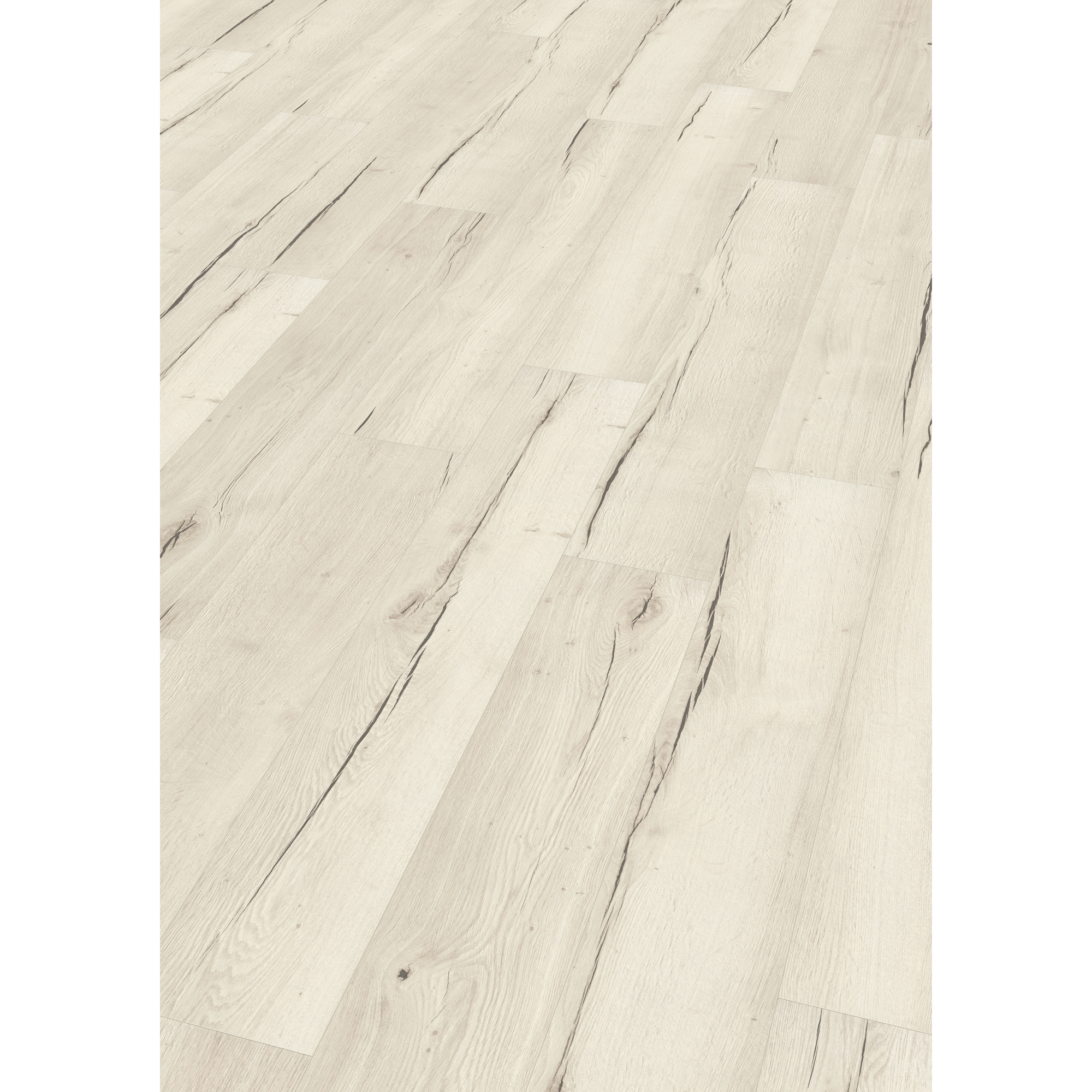EGGER Laminat Creston Eiche weiss, 8mm, 1,995m², authentische Holzoptik, Wasserresistent & feuchtraumgeeignet