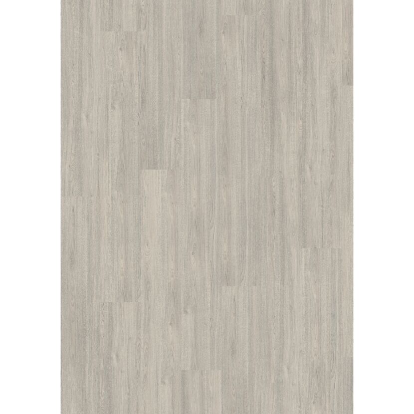 Hellgrauer Laminatboden in Holzoptik