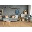 Wohnzimmer mit Vinylboden in Eiche sand