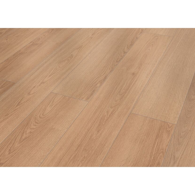 Heller Laminatboden in Holzoptik