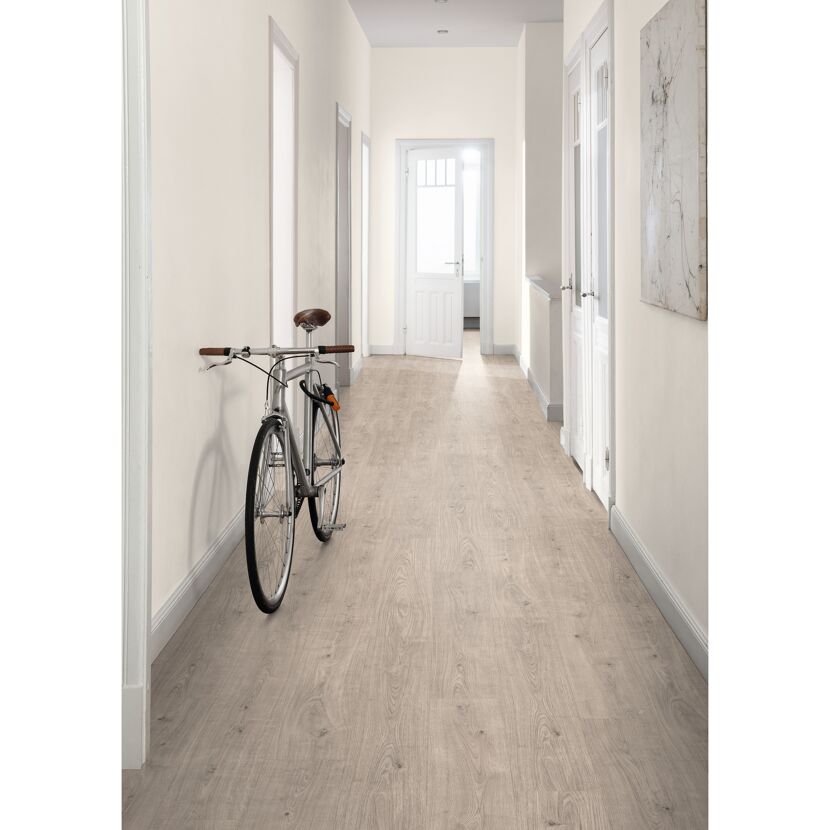 Laminatboden 'Aqua CLIC it!' EL1001 Berdal Eiche grau 8 mm