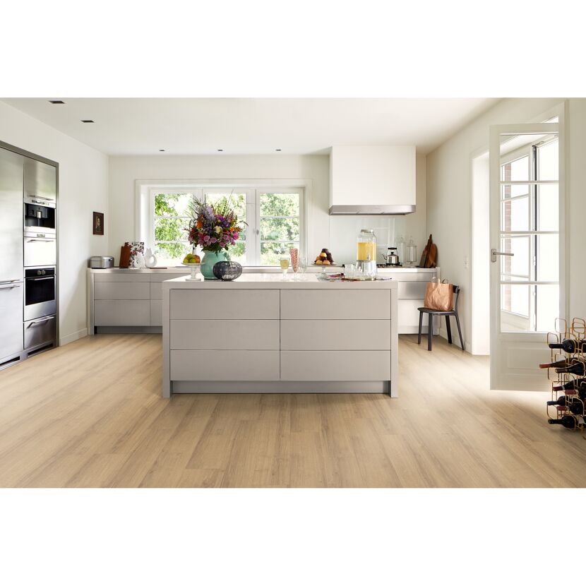 Laminatboden 'Aqua CLIC it!' EL1007 Sherman Eiche honigfarben 8 mm