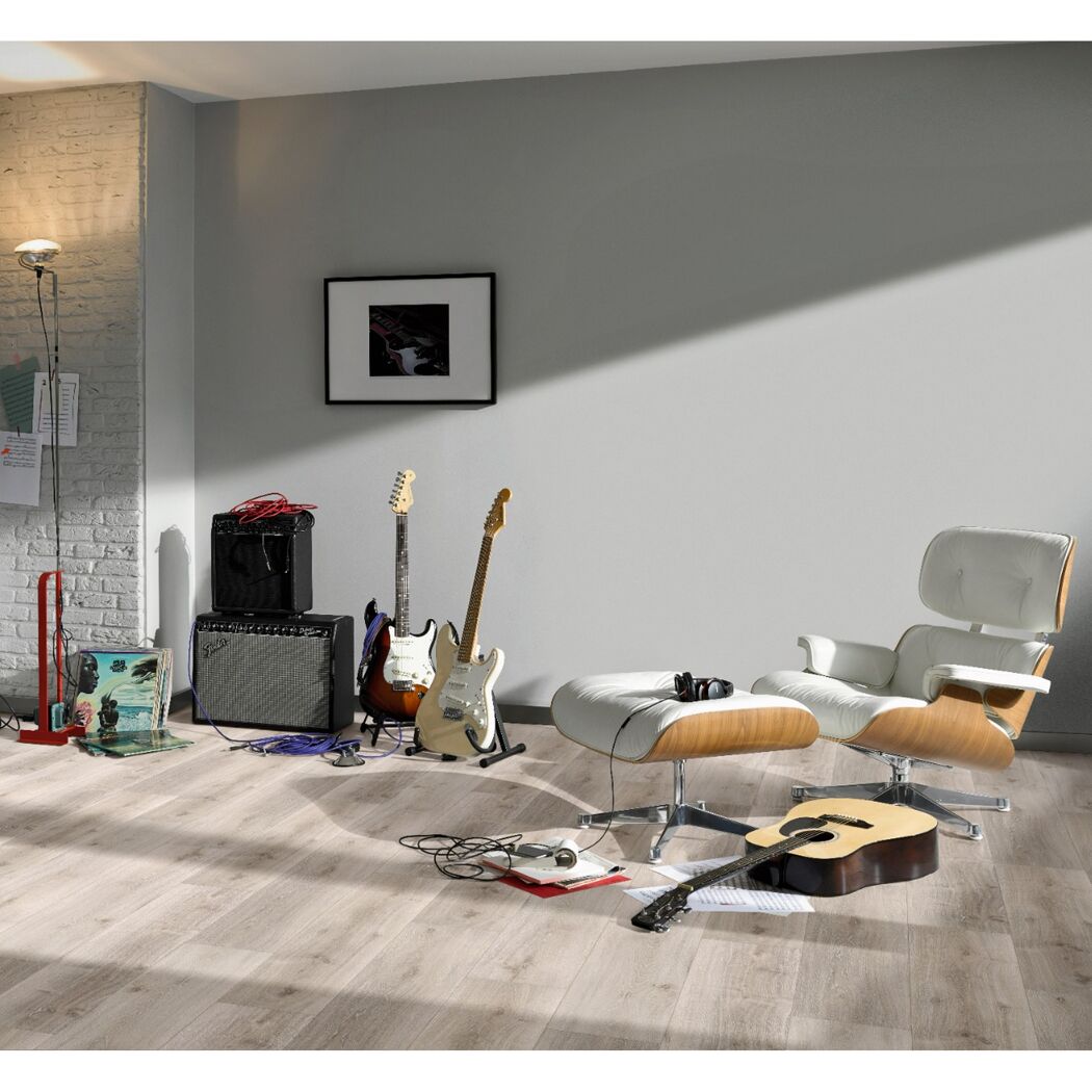 Musikzimmer mit Eiche grau gewissten Designboden