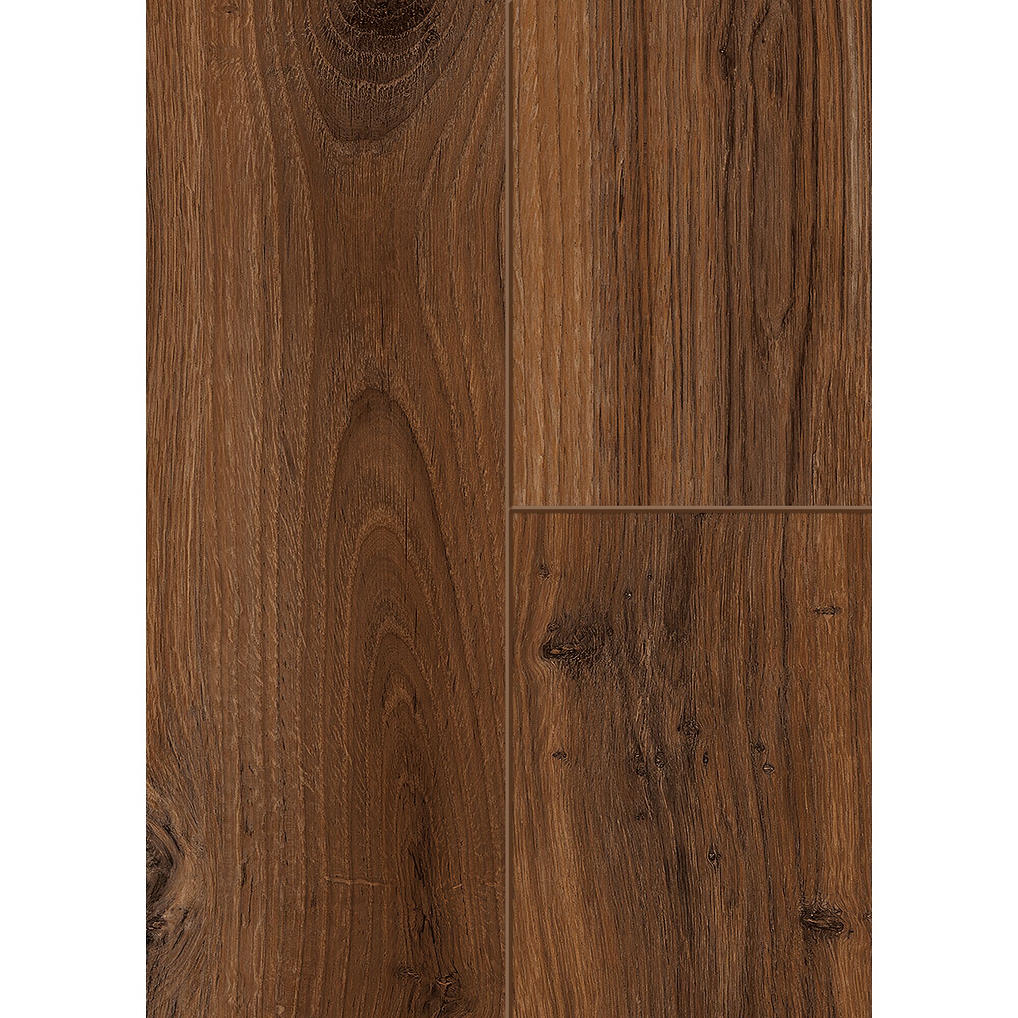 Dunkelbrauner Laminatboden mit Maserung