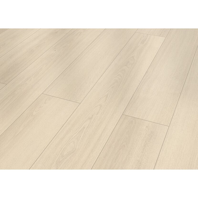 Heller Laminatboden in Holzoptik