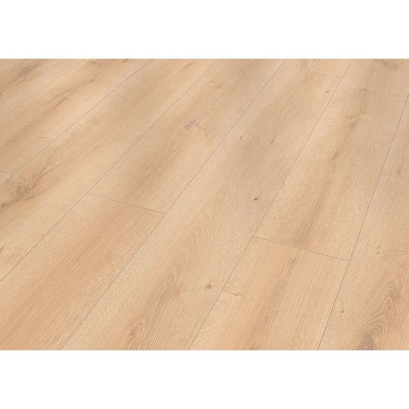 Heller Laminatboden mit Holzmaserung