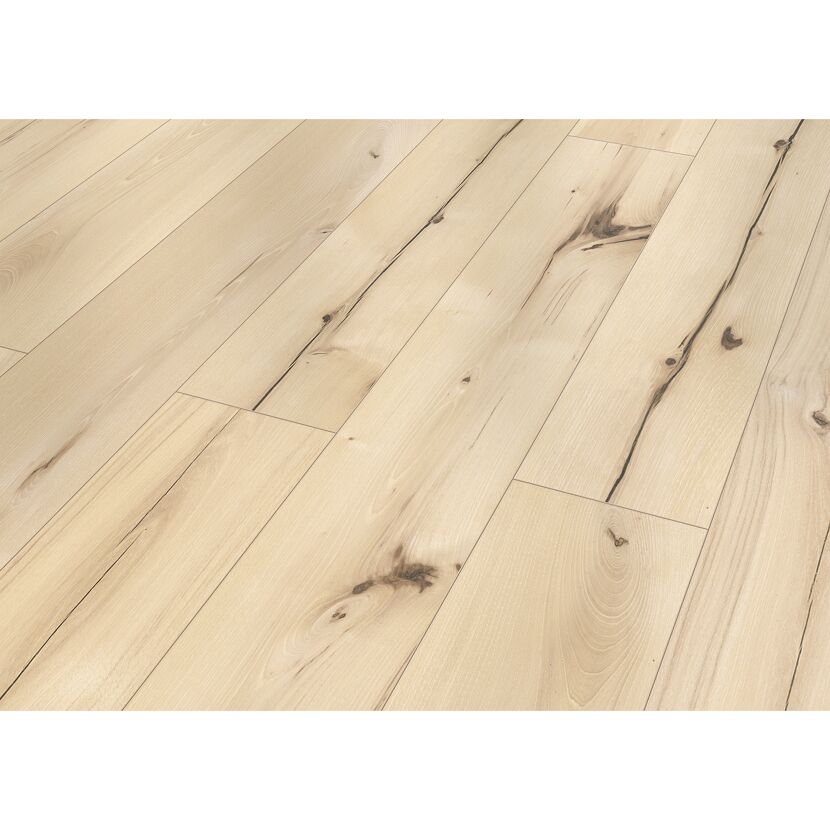 Heller Laminatboden mit Maserung