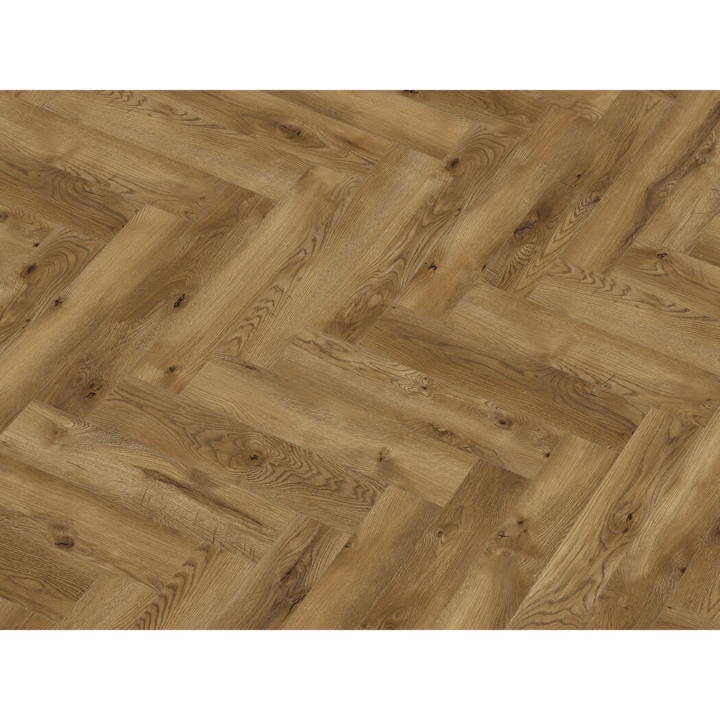 Heller Holzfußboden im Fischgrätmuster