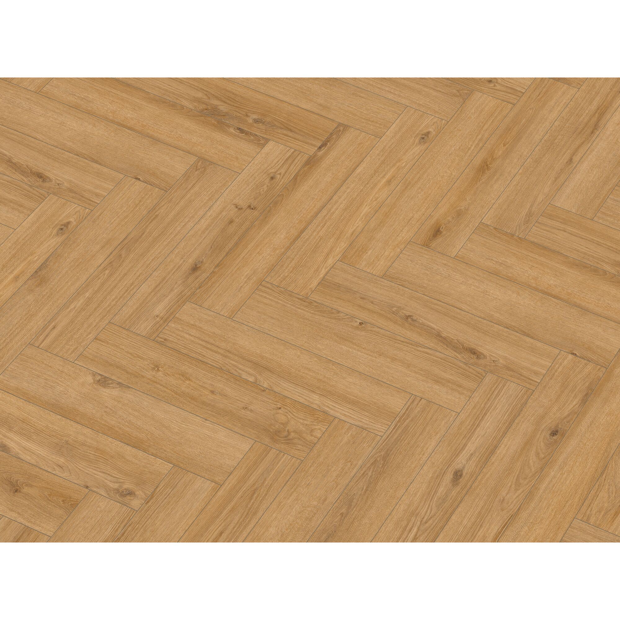 Heller Holzboden mit Fischgrätmuster