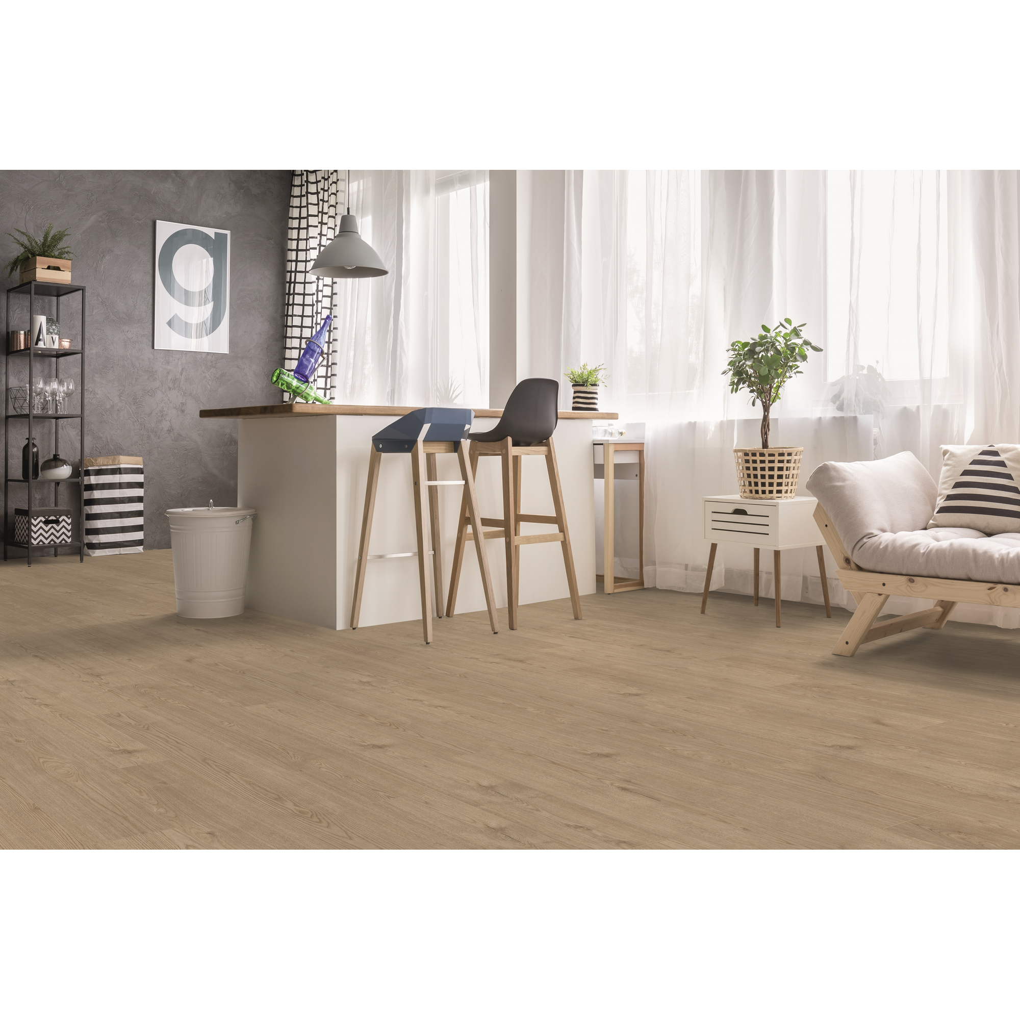 Laminat 'Mediterran' Eiche Ohio naturfarben 7 mm + product picture