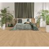 Schlafzimmer mit hellem Laminatboden
