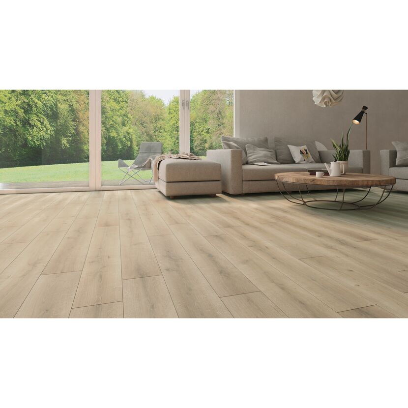 Laminat '832-4 WR' Eiche naturfarben wasserresistent 8 mm
