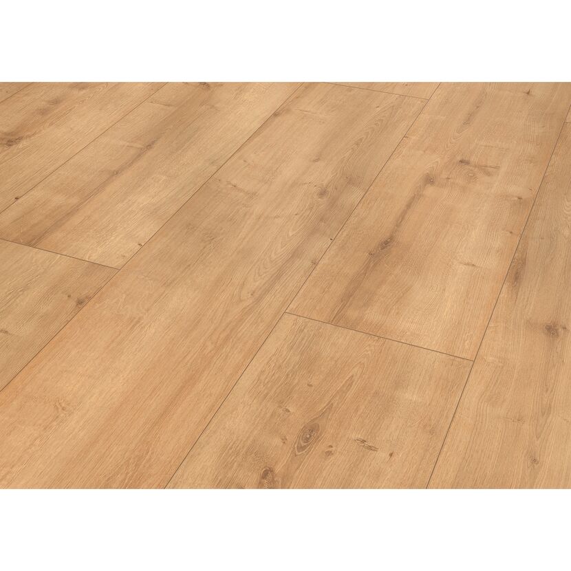 Laminat 'Mediterran XL WR' Burlington Eiche naturfarben wasserresistent 8 mm