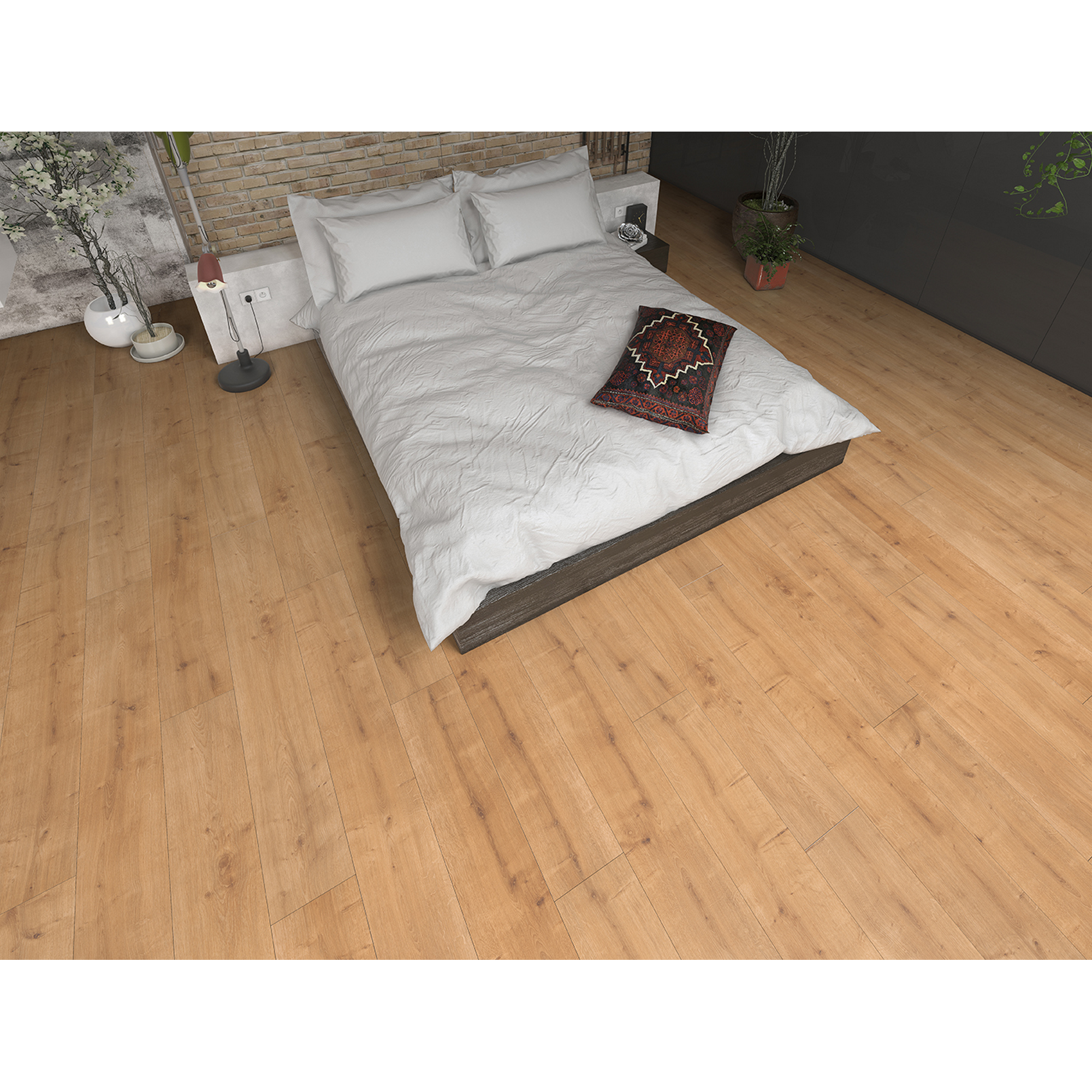 Laminat 'Mediterran XL WR' Burlington Eiche naturfarben 8 mm + product picture