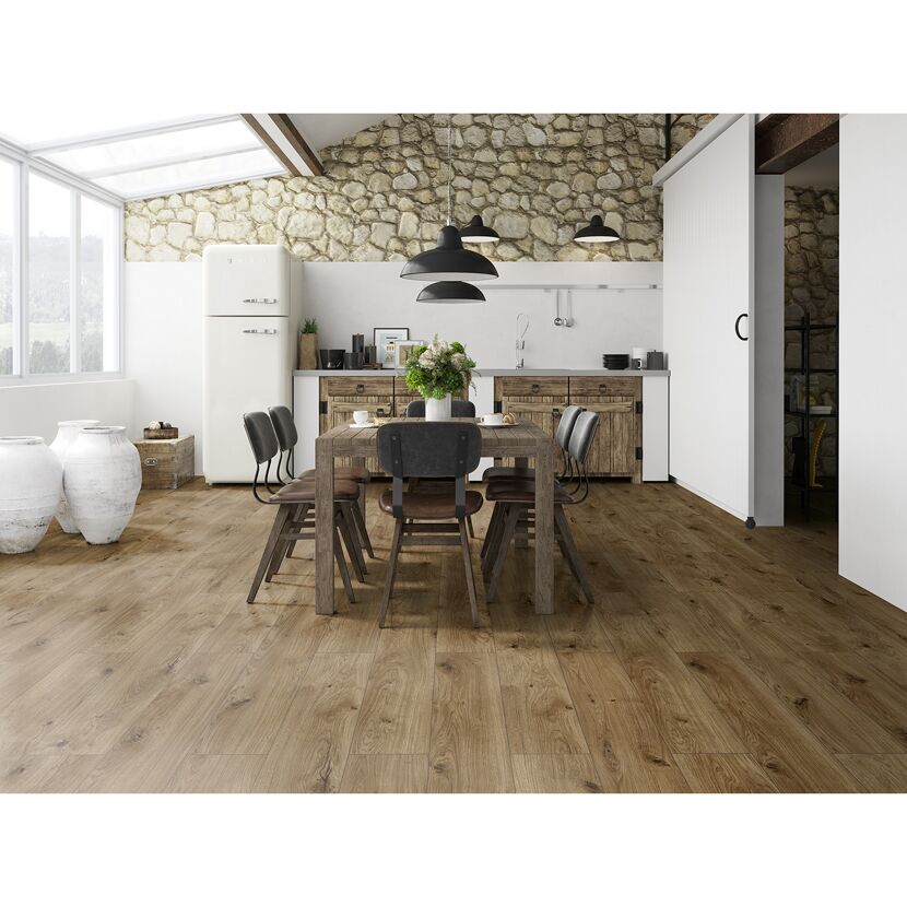 Laminat 'Galaxy WR' Clifton Eiche naturfarben wasserresistent 8 mm