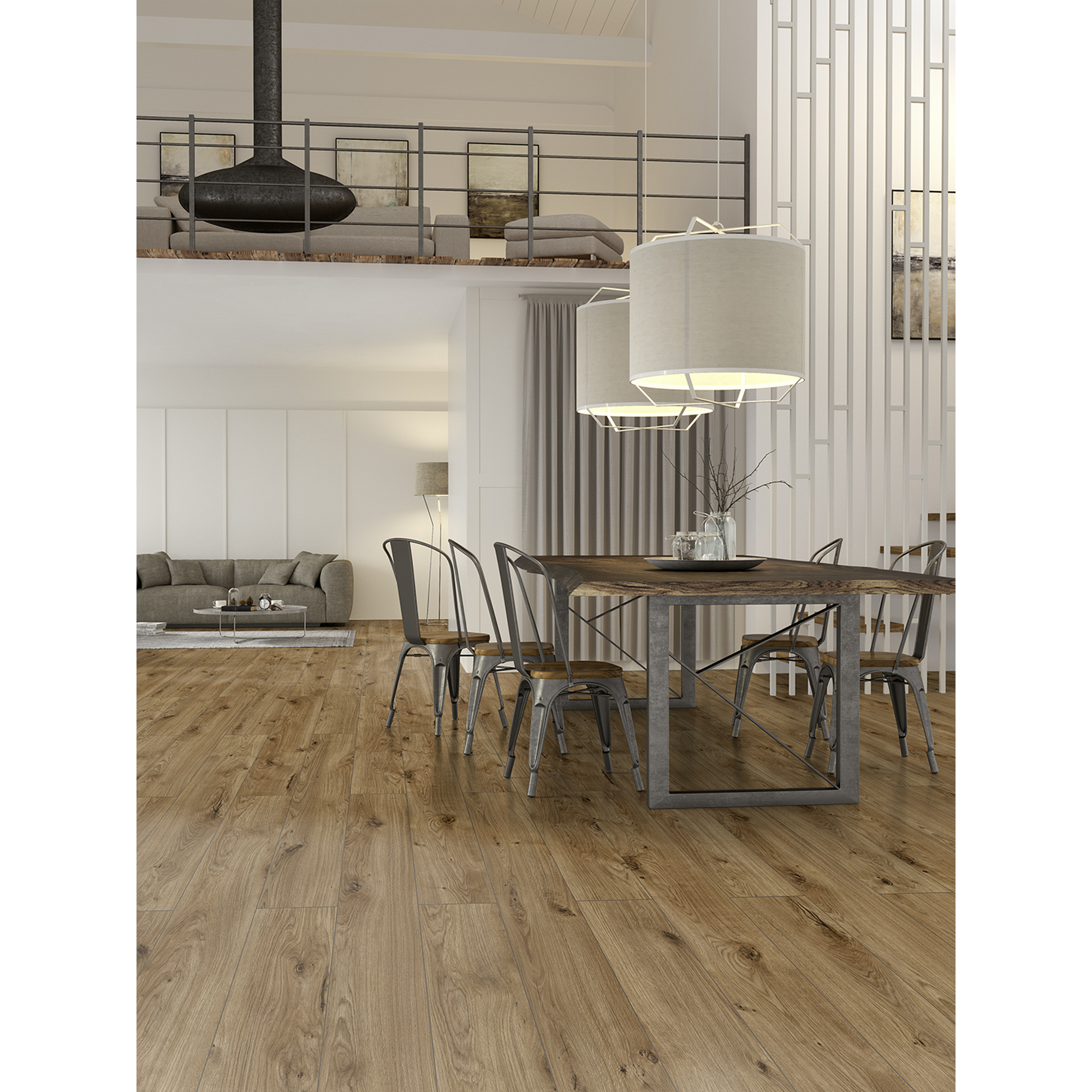 Laminat 'Galaxy WR' Clifton Eiche naturfarben 8 mm + product picture