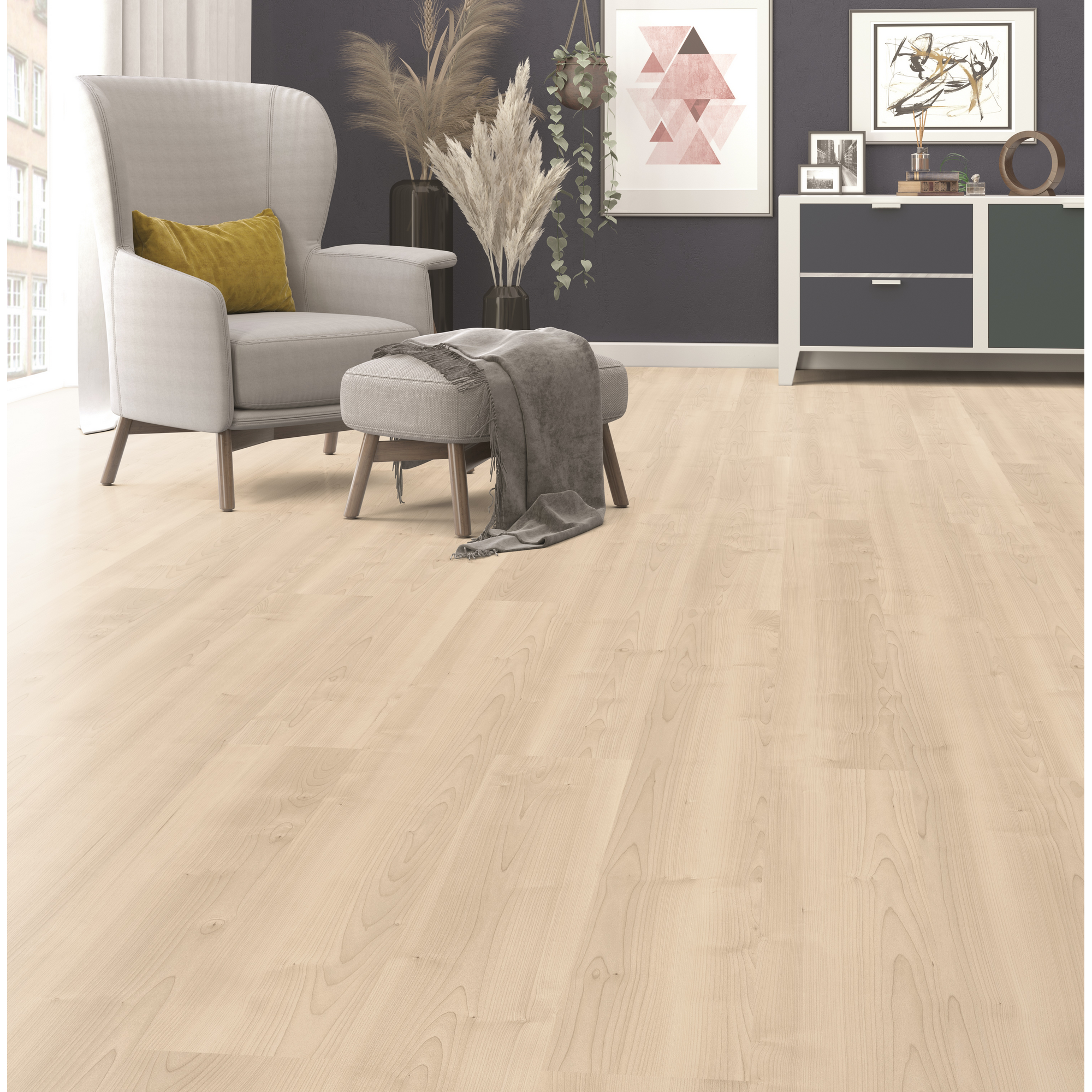 Laminat 'Scandinavia' Birke Nordic naturfarben 7 mm + product picture