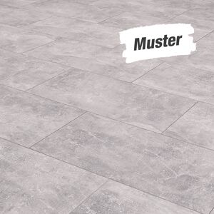Handmuster zum Laminat 'Canyon' Estrich grau wasserresistent 8 mm