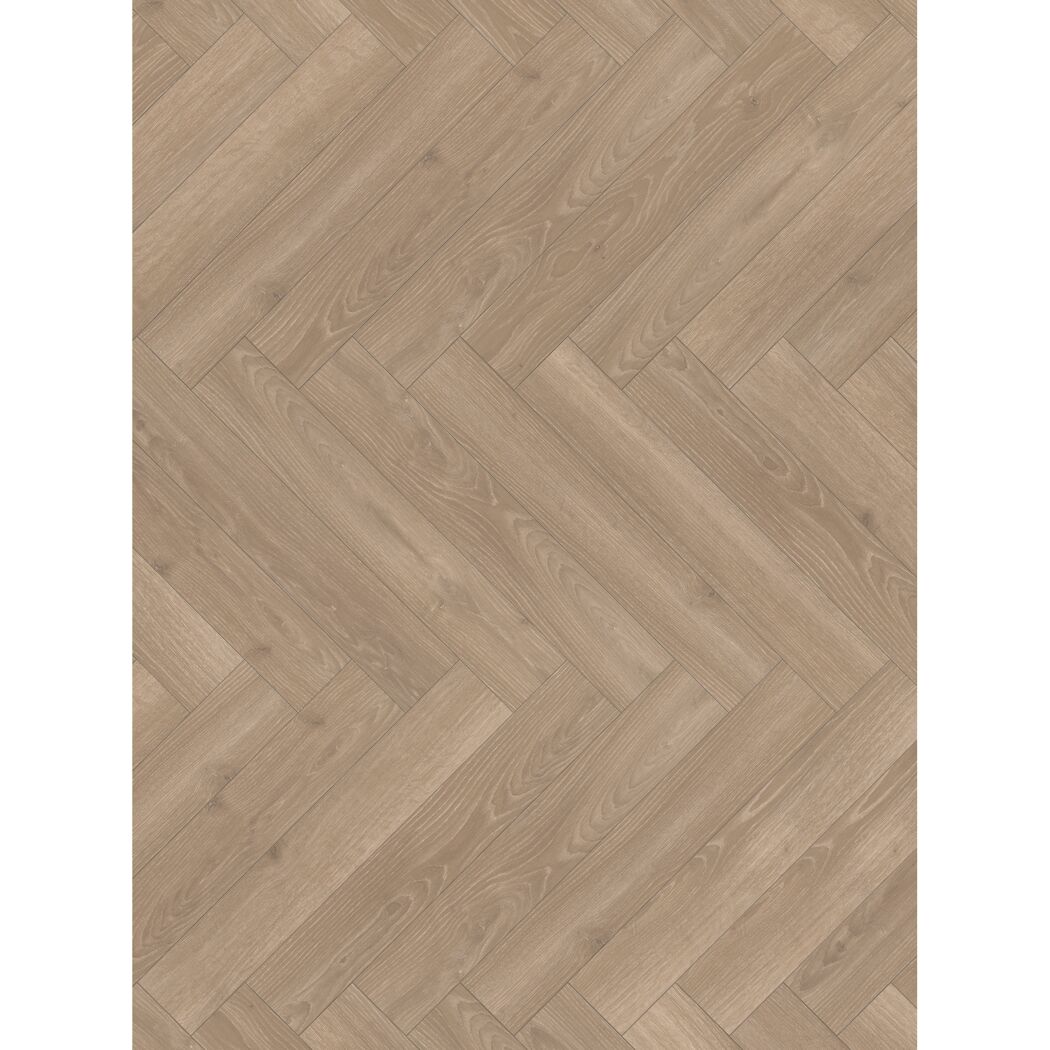 Heller Laminatboden in Fischgrät-Optik
