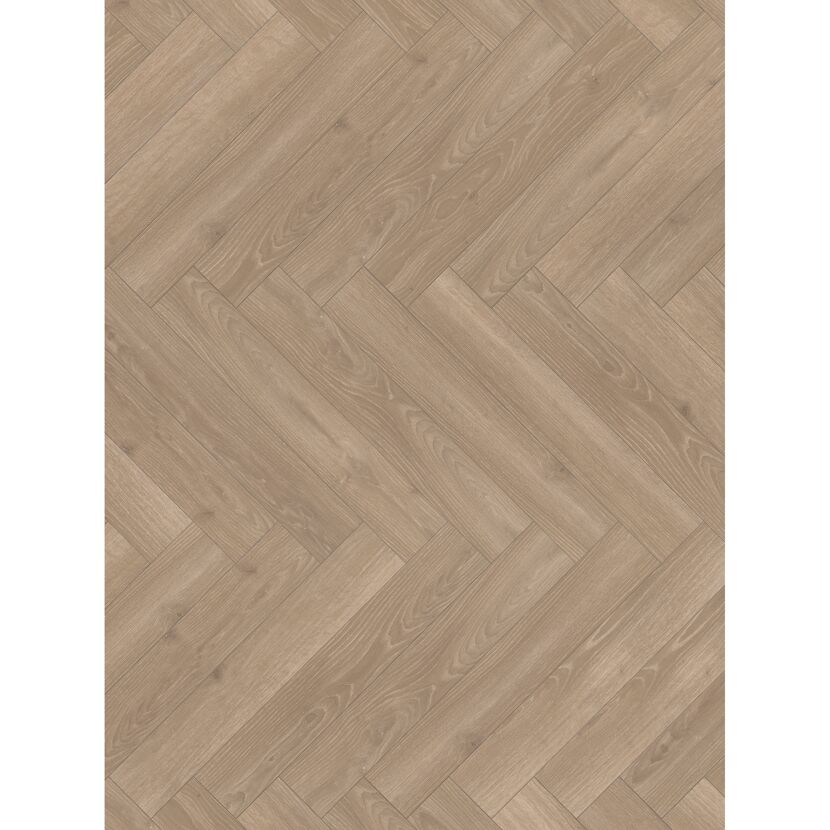 Heller Laminatboden in Fischgrät-Optik