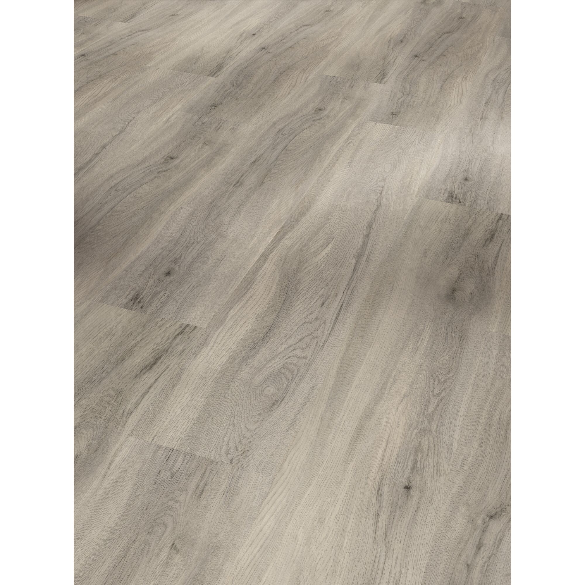 Grauer Laminatboden mit Holzmaserung