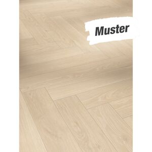 Handmuster zum Laminat 'Trendtime 3' Eiche Studioline geschliffen matt hellbraun 8 mm