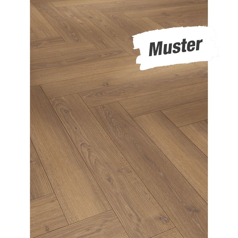 Laminat in Holzoptik, Fischgrätmuster