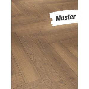 Handmuster zum Laminat 'Trendtime 3' Eiche Studioline matt braun 8 mm