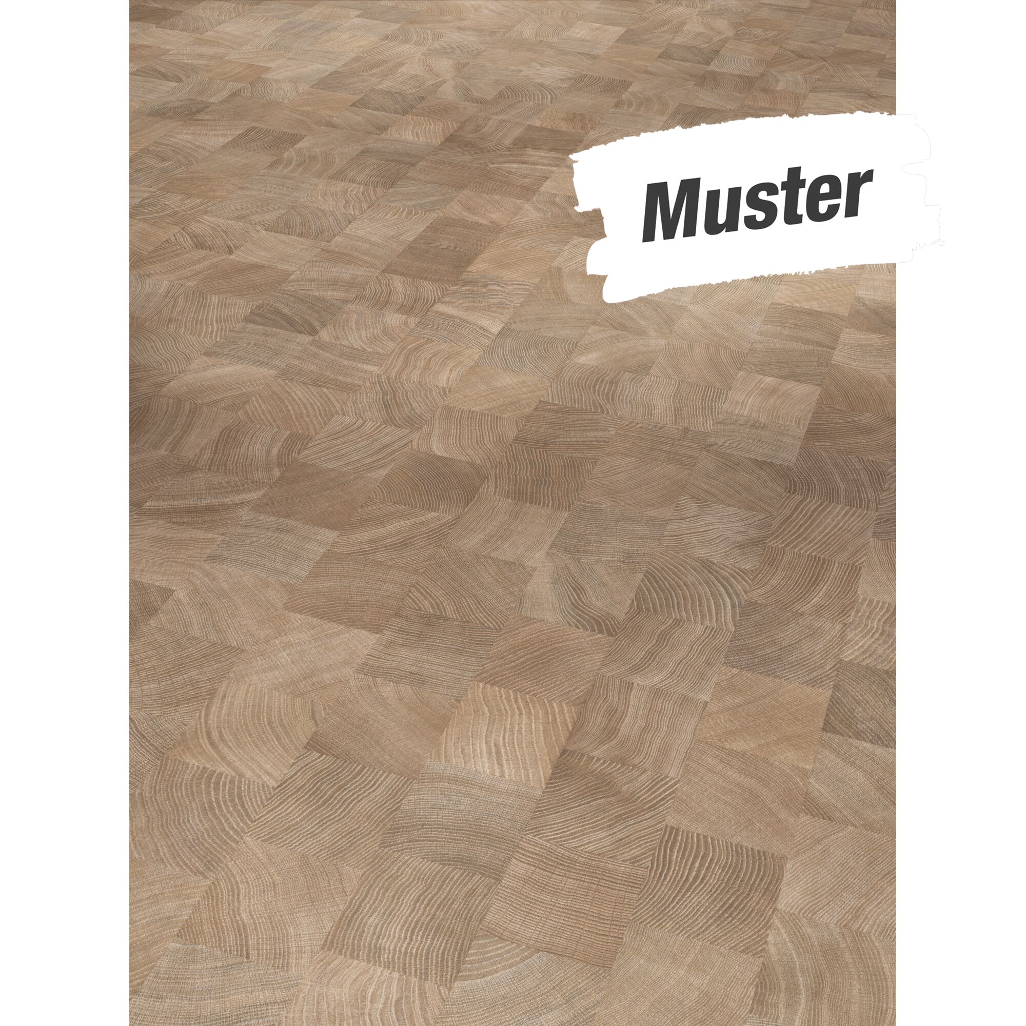 Brauner Laminatboden mit Muster
