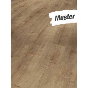 Handmuster zum Laminat 'Basic 400' Eiche karamell seidenmatt dunkelbraun 8 mm