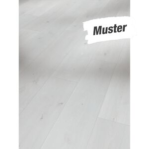 Handmuster zum Laminat 'Basic 400' Eiche Natural Mix matt weiß 8 mm