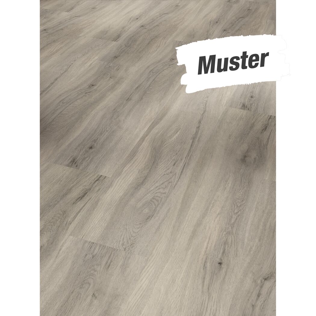 Grauer Vinylboden mit Holzmaserung