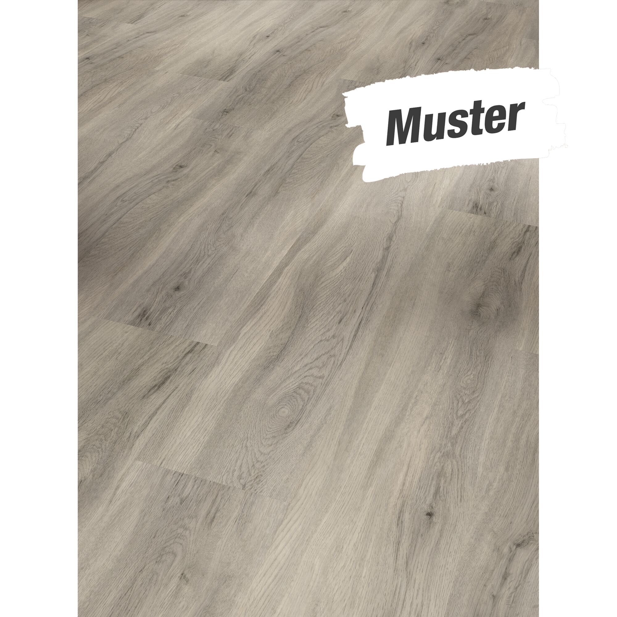 Grauer Vinylboden mit Holzmaserung