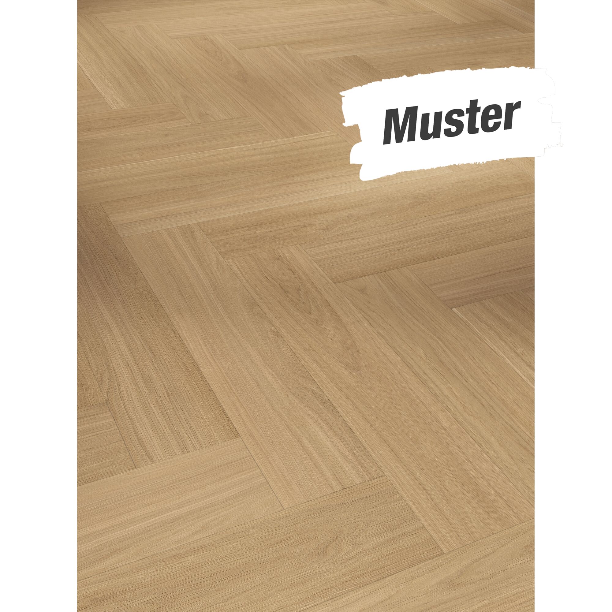 Heller Holzboden im Fischgrätmuster