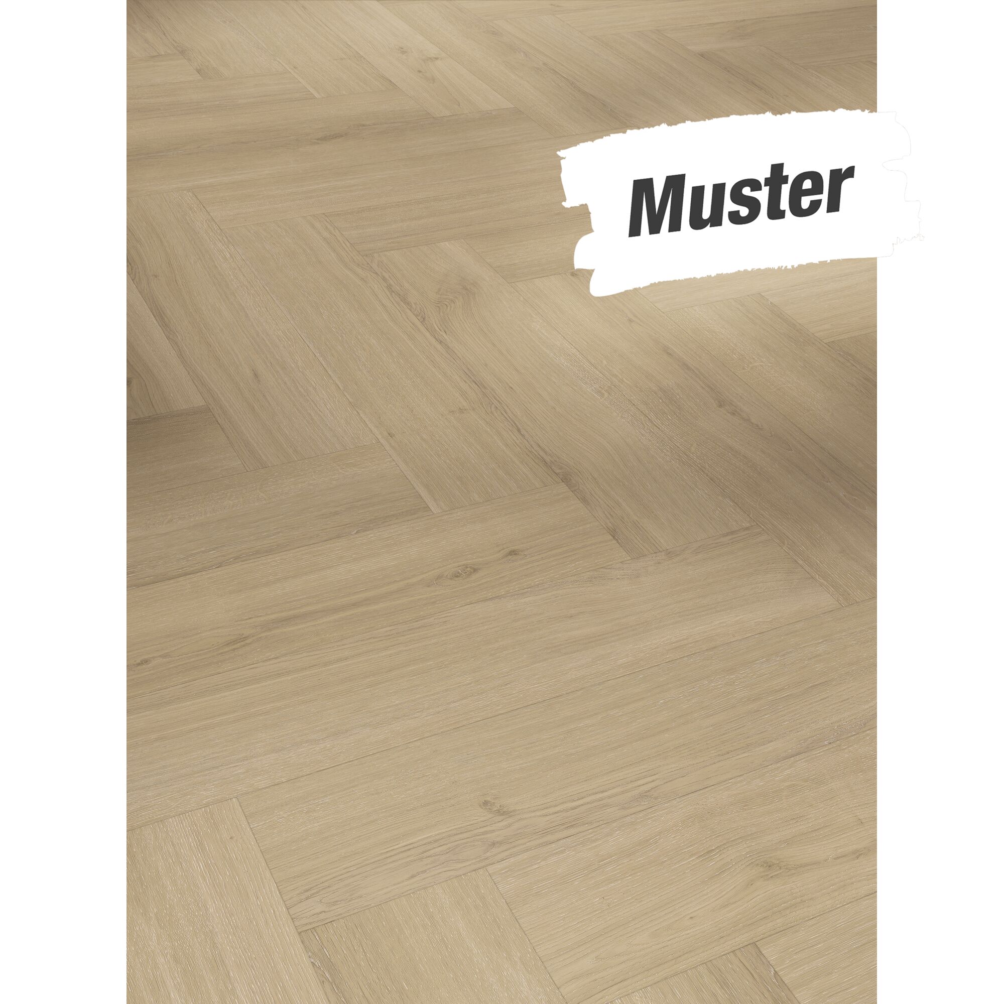 Heller Holzboden im Fischgrätmuster