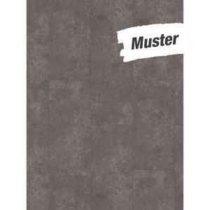 Handmuster zum Vinylboden 'Modular ONE' Stein Atlas dunkelgrau 8 mm