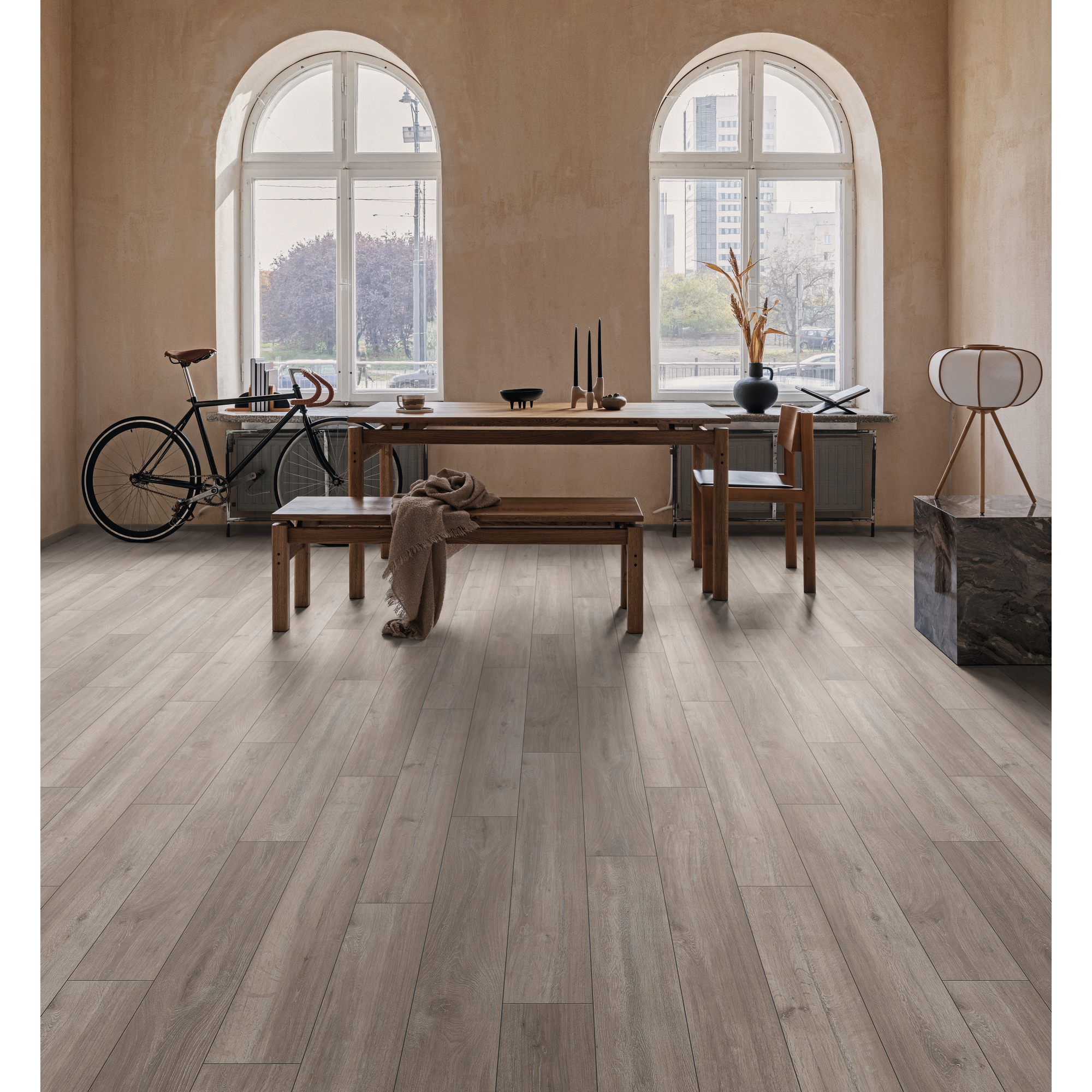 Laminat 'Rockford Oak' eichefarben grau 8 mm + product picture