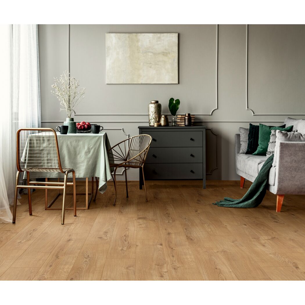 Laminat 'Sherwood Oak' eichefarben braun 8 mm