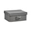Graue Stoff-Aufbewahrungsbox mit Deckel