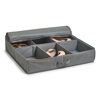 Graue Schuhaufbewahrungsbox mit Schuhen