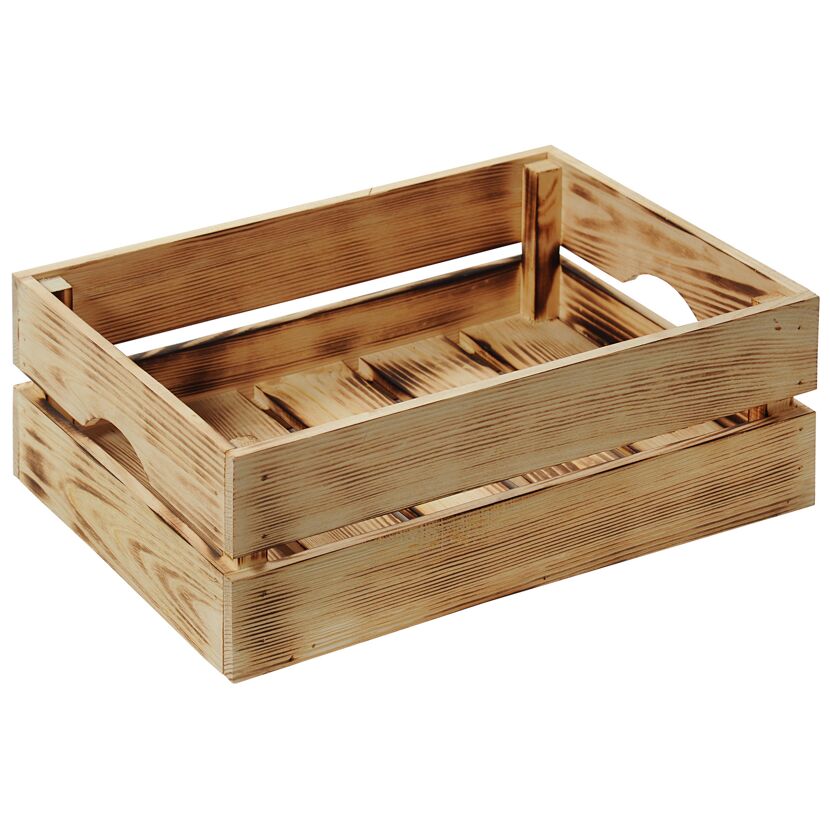 Holzkiste Kiefer FSC® geflammt 40 x 30 x 15 cm