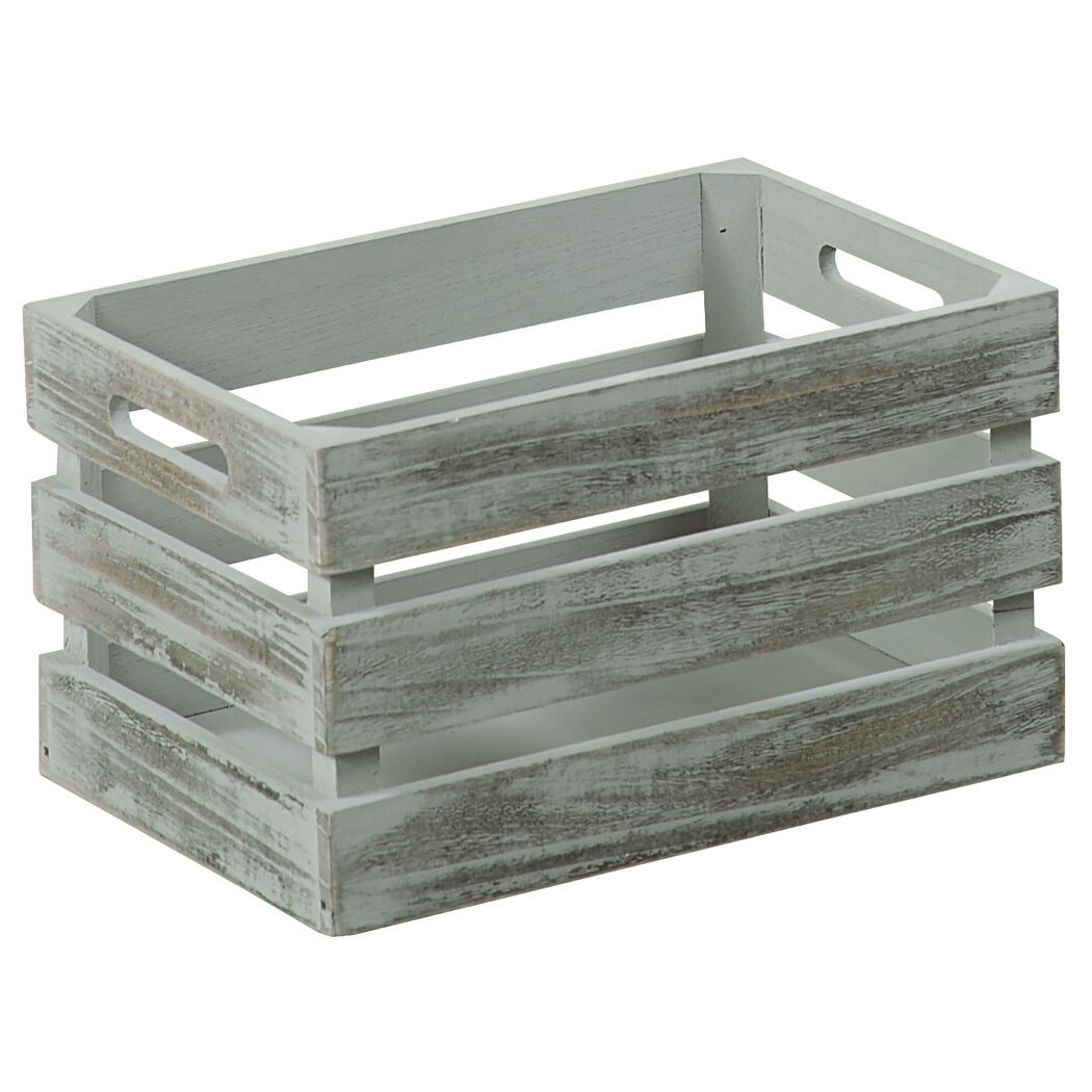Holzkiste Antik grau