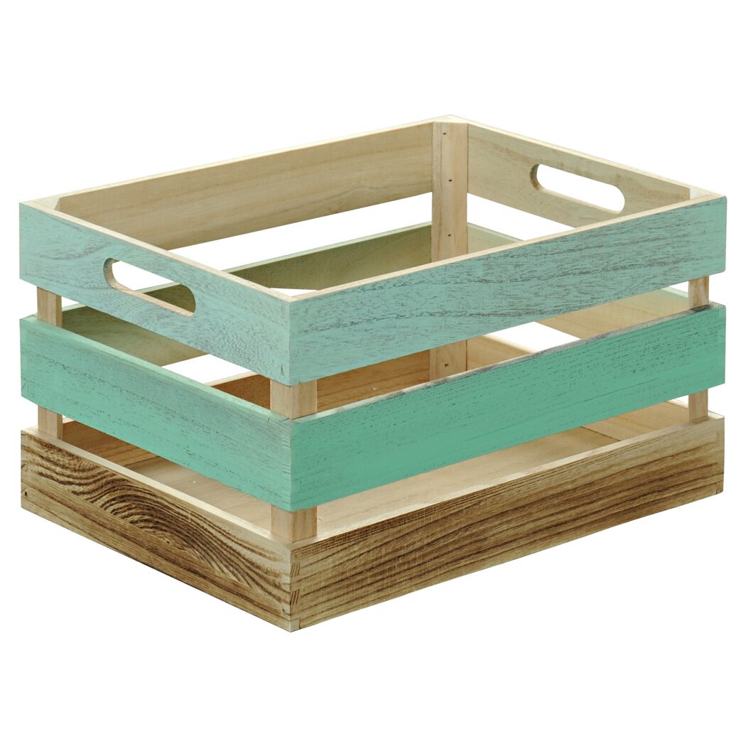 Holzkiste dreifarbig