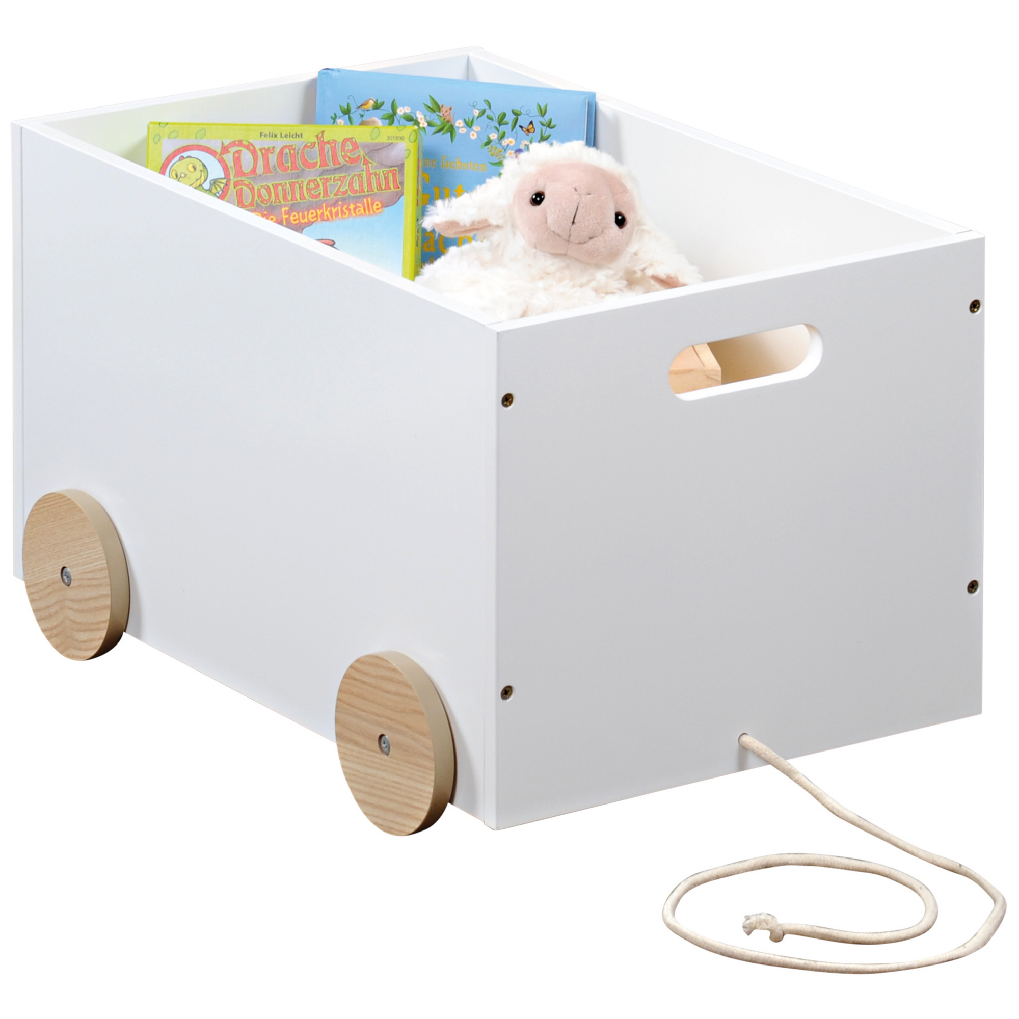 Spielzeugwagen mit Rollen weiß, FSC + product picture