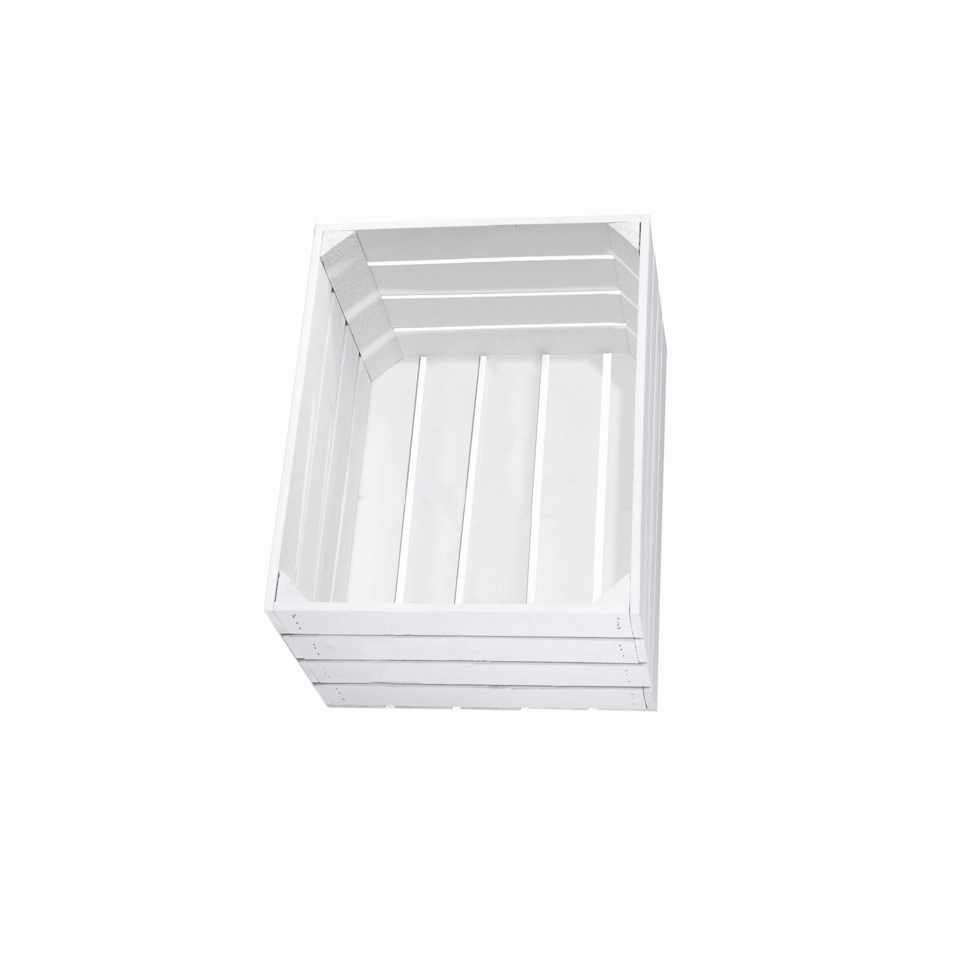 Weiße Holzkiste 50x40x30 cm