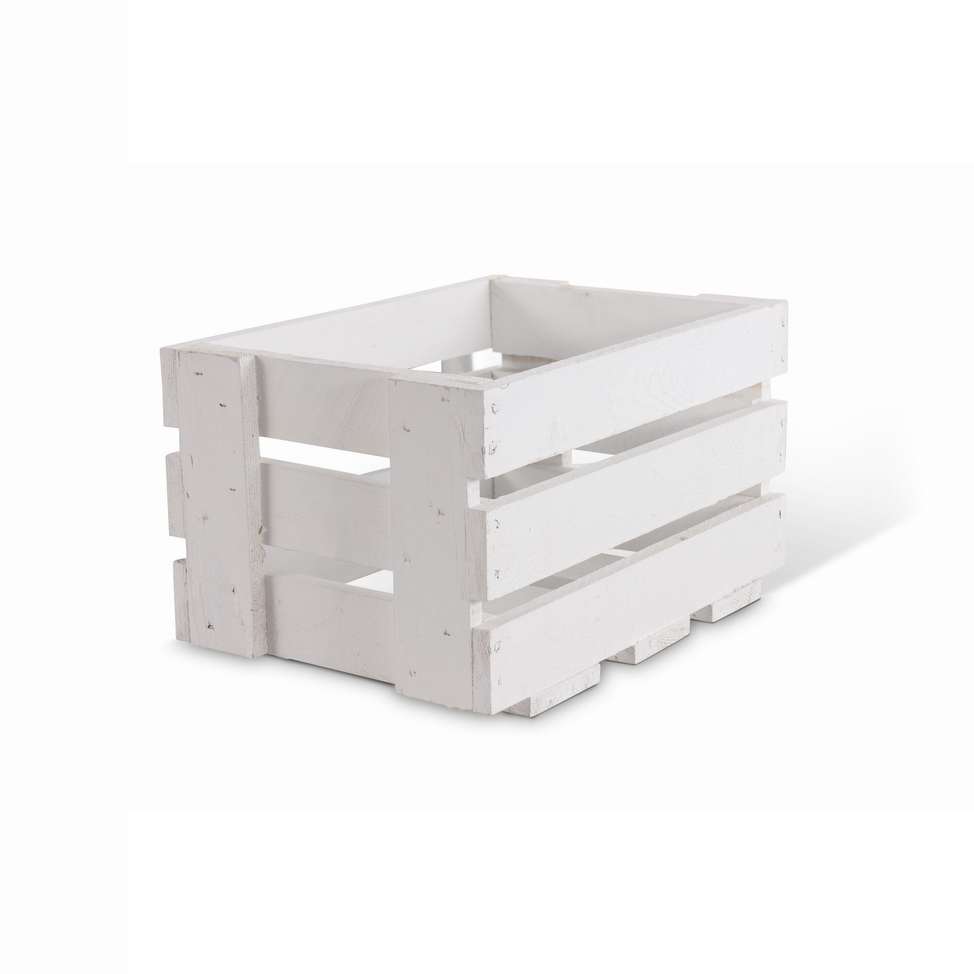 Weiße Holzkiste